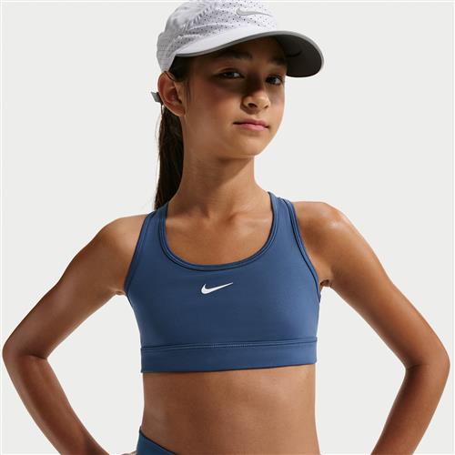 Nike Swoosh-sports-bh til piger - blå