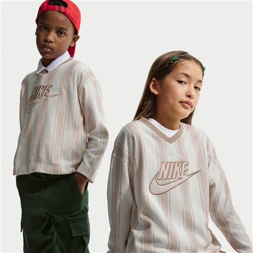 Langærmet Nike Collection-mesh-trøje til større børn - brun