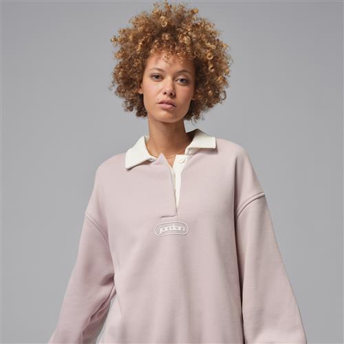 Jordan Flight Fleece-rugbytrøje til kvinder - Pink