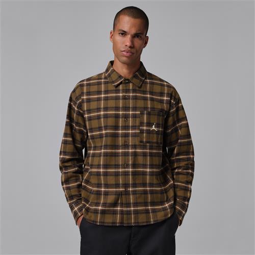 Jordan Brooklyn-flannelshirt med grafik til mænd - brun
