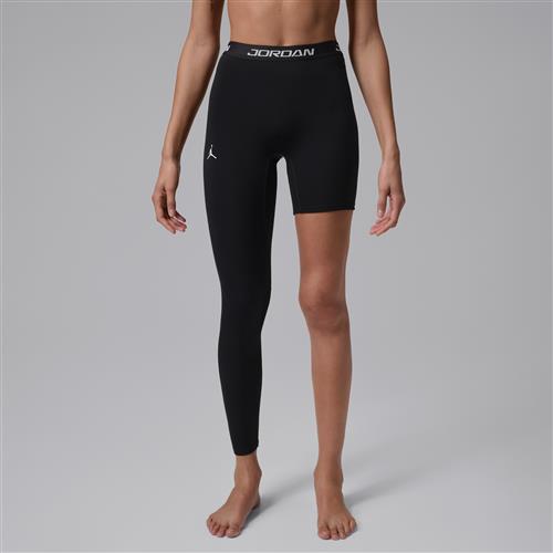 Jordan Sport-basketballtights med høj talje og enkelt ben til kvinder (højre) - sort