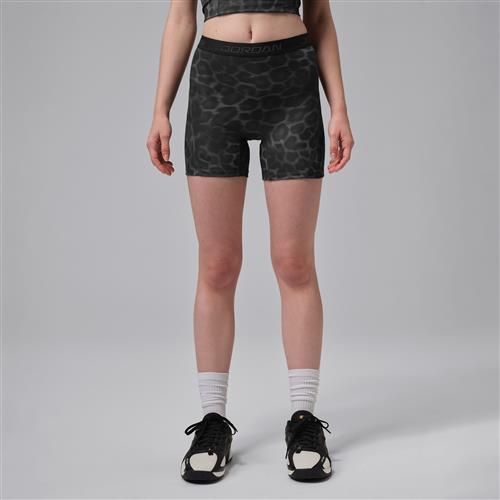 Jordan Sport Dri-FIT-shorts med høj talje og print til kvinder (13 cm) - sort