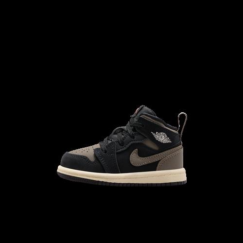 Jordan 1 Mid SE-sko til babyer/småbørn - sort