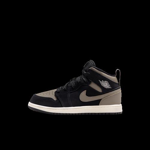 Jordan 1 Mid SE-sko til mindre børn - sort