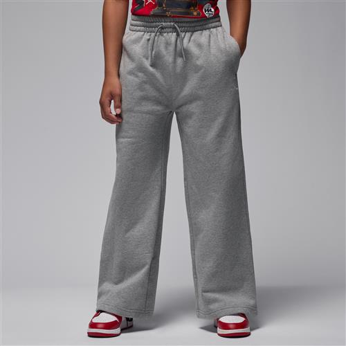 Jordan Brooklyn Essentials-fleecebukser med åben kant til større børn - grå
