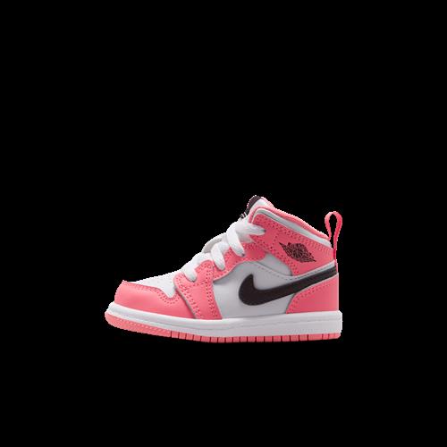 Jordan 1 Mid-sko til babyer/småbørn - Pink