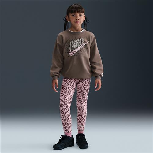 Nike Wild Warmth-sæt med crewtrøje og leggings til mindre børn - Pink