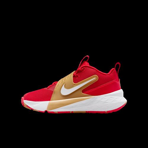 Nike Team Hustle D 12-basketballsko til større børn - rød