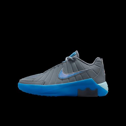 LeBron Witness 9-basketballsko til store børn - grå