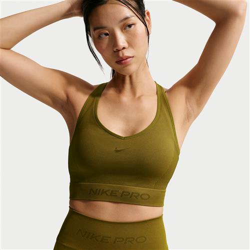 Kort Nike Pro Seamless Dri-FIT-tanktop til kvinder - brun