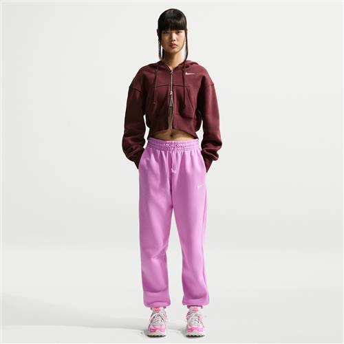Overdimensionerede Nike Phoenix Fleece-sweatpants med høj talje til kvinder - lilla