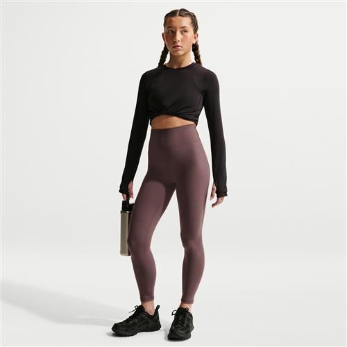 Højtaljede Nike MAVN Dri-FIT-leggings til piger - lilla