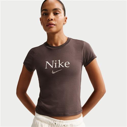 Nike -kort T-shirt til kvinder - brun