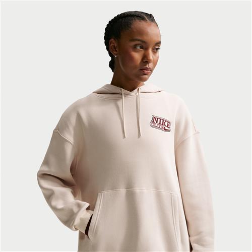Oversized Nike Phoenix Fleece-hættetrøje til kvinder - brun