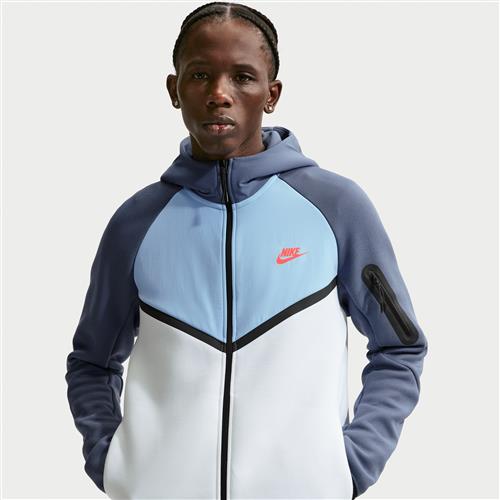 Nike Tech Windrunner-fleecejakke med lynlås til mænd - hvid