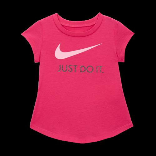 Nike Swoosh "Just Do It"-T-shirt til babyer (12-24 mdr.) - Pink