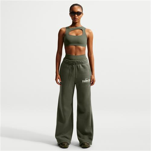 Nike -fleecebukser med høj talje til kvinder - grøn