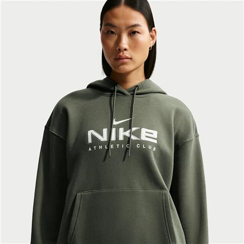 Oversized Nike Phoenix Fleece-hættetrøje til kvinder - grøn