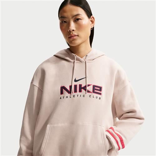 Oversized Nike Phoenix Fleece-hættetrøje til kvinder - brun