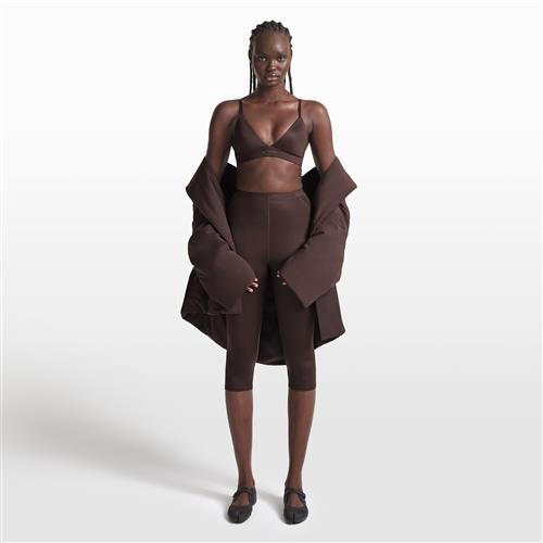 NikeSKIMS Shine-leggings med høj talje (43 cm) og snoretræk til kvinder - brun