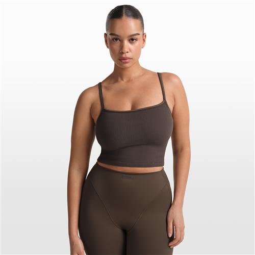 NikeSKIMS Ribbed Seamless Cami-tanktop til kvinder - brun