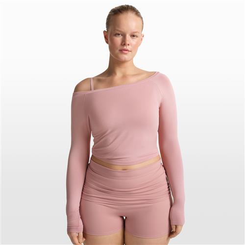 NikeSKIMS Stretch Knit off-shoulder top med lange ærmer til kvinder - Pink