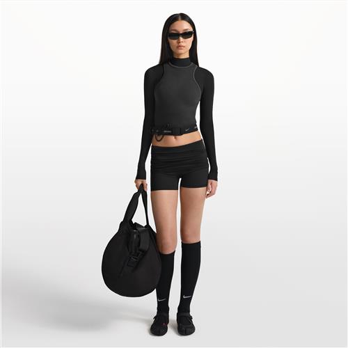 NikeSKIMS Matte-shorts (8 cm) med foldbar linning til kvinder - sort