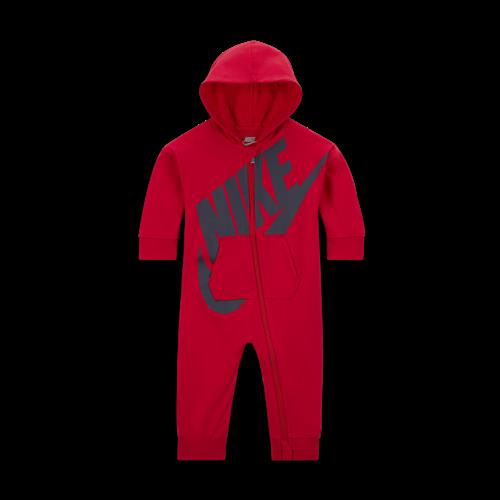 Nike-heldragt med fuld lynlås til babyer (0-12 mdr.) - rød