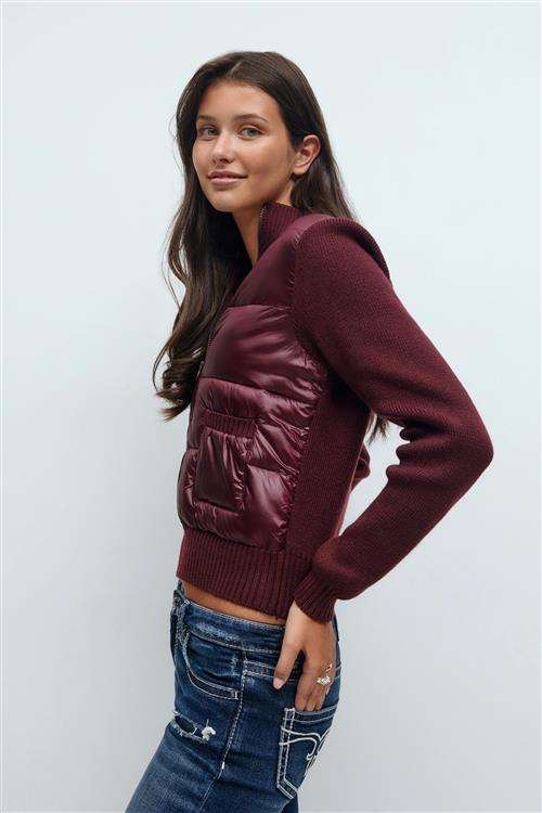 Gina Tricot - 14+ rib puffer jacket - jakke - Lilla - XXS - Dame