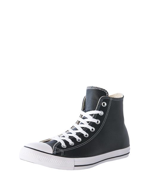 CONVERSE Sneaker high 'CHUCK TAYLOR ALL STAR LEATHER'  sort / hvid-meleret