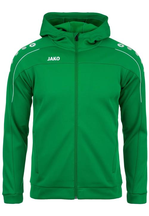 JAKO Sportssweatjakke 'Classico'  grøn / hvid