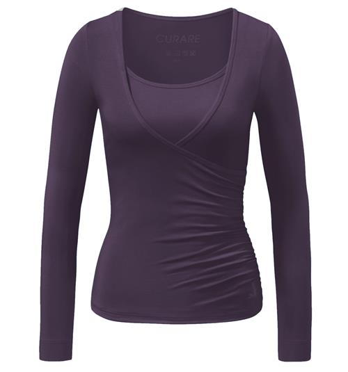 CURARE Yogawear Funktionsbluse 'Flow'  mørkelilla