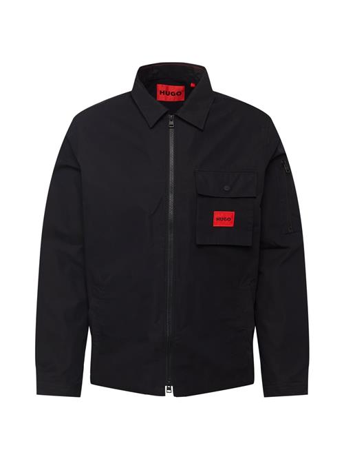 HUGO Overgangsjakke  rød / sort