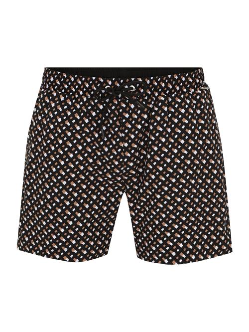 BOSS Badeshorts 'Manu New'  umbra / sort / hvid