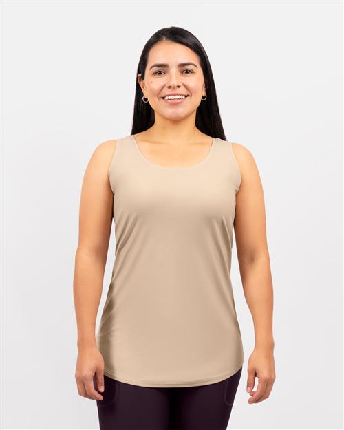 Vigga Fitted Beige Top - Extra Length