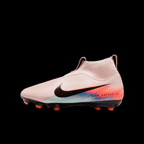 Nike United Jr. Mercurial Superfly 10 Academy Multi-Ground High-Top-fodboldstøvler til større børn - Pink
