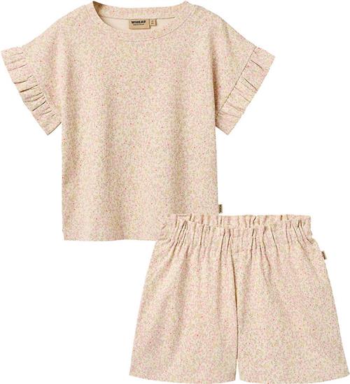 Wheat Shortssæt - Ally - Coral Flowers