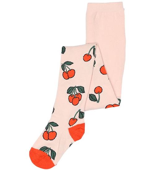Melton Strømpebukser - Cherries - Crystal Pink