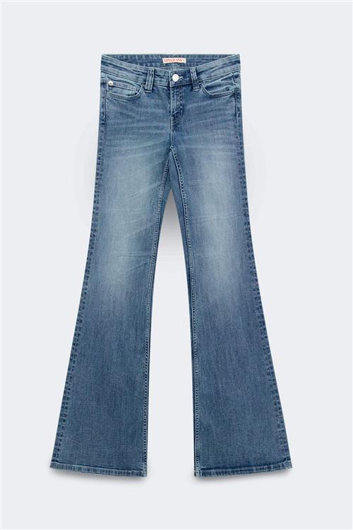 Gina Tricot - Glow low flare tall jeans - Tall Jeans - Blå - 44 - Dame