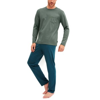 Calida Relax Imprint 1 Pyjamas Grøn bomuld Small Herre