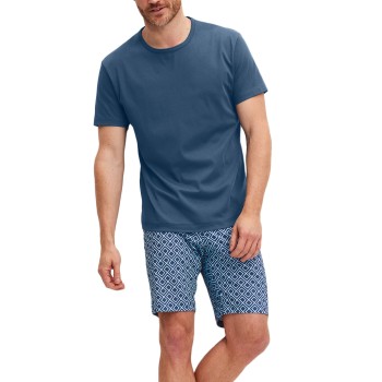 Calida Relax Streamline 2 Short Pyjamas Blå bomuld X-Large Herre