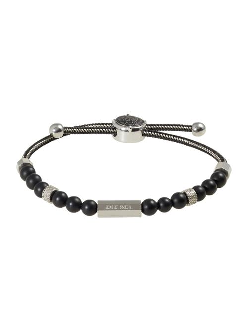 DIESEL Armbånd  sort / sølv