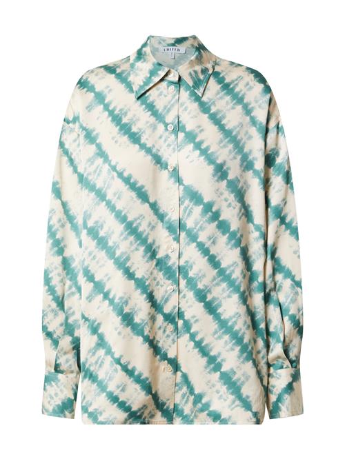 EDITED Bluse 'Nika'  beige / smaragd