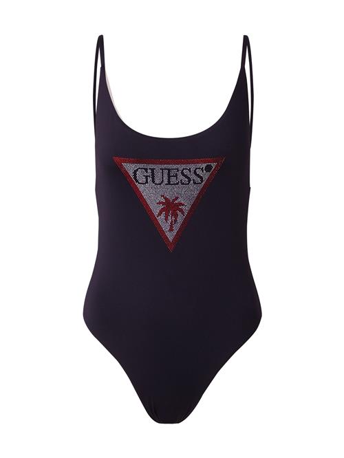 GUESS Badedragt  rød / sort / sølv