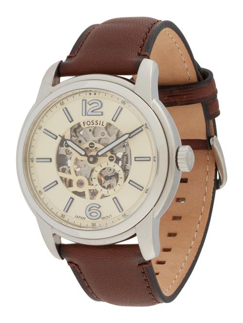 FOSSIL Analogt ur 'Heritage'  creme / mørkebrun / sølv