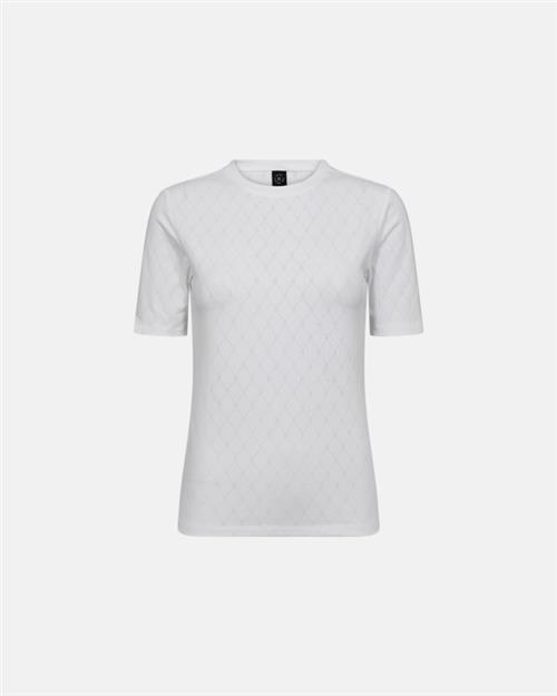 T-shirt "Logo" | Bomuld | Hvid m. burn-out effekt