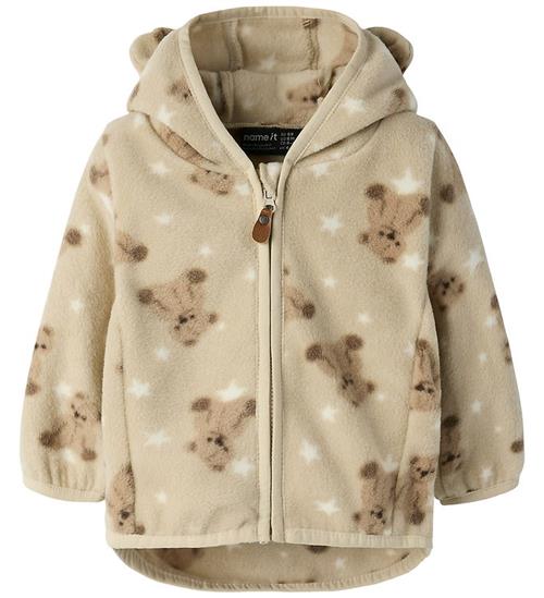 Name It Fleecejakke - NbnMeeko - Peyote m. Ører/Print