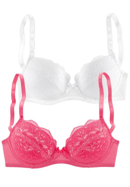 PETITE FLEUR BH  pink / hvid