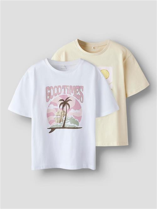 NAME IT Bluser & t-shirts 'NKFJekan'  beige / gul / lyserød / hvid