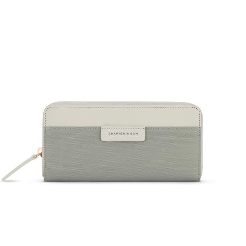 Kapten & Son Tegnebog 'Bergen Pro Large'  pastelgrøn / hvid